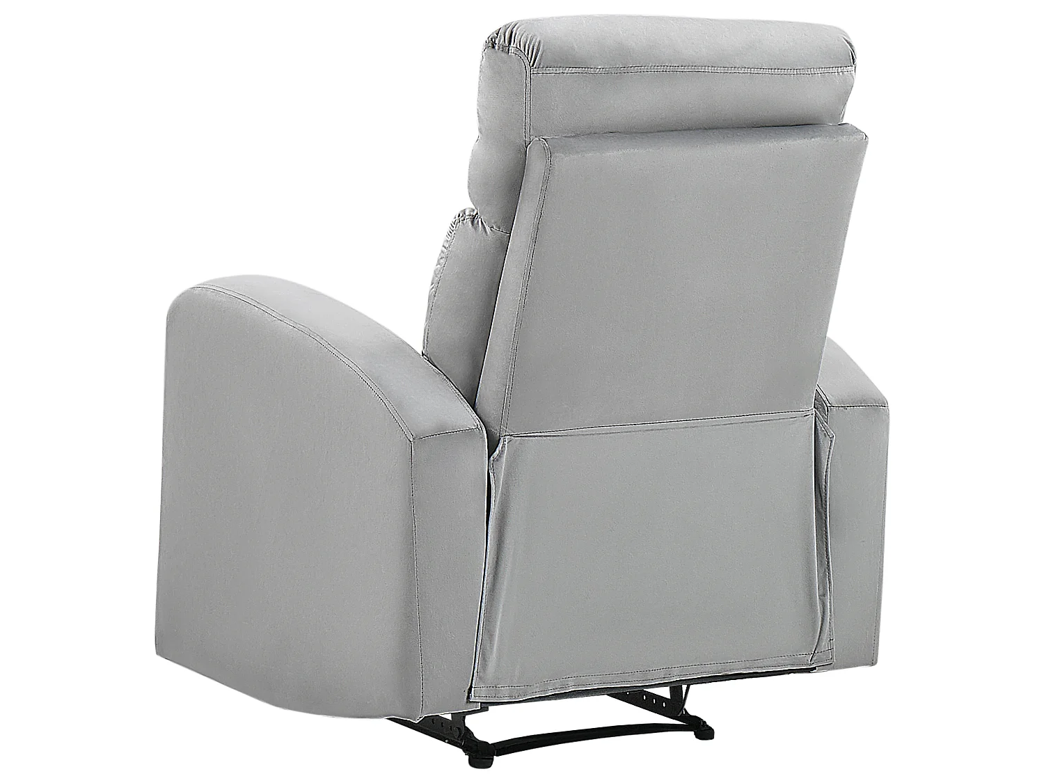 Fauteuil inclinable en velours gris clair VERDAL
