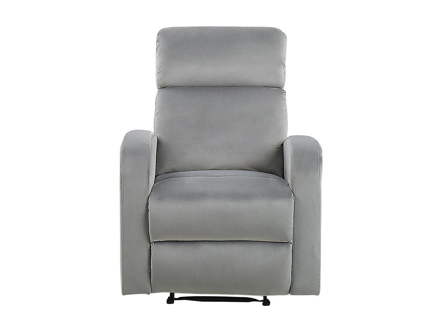 Sessel Samtstoff hellgrau elektrisch verstellbar VERDAL