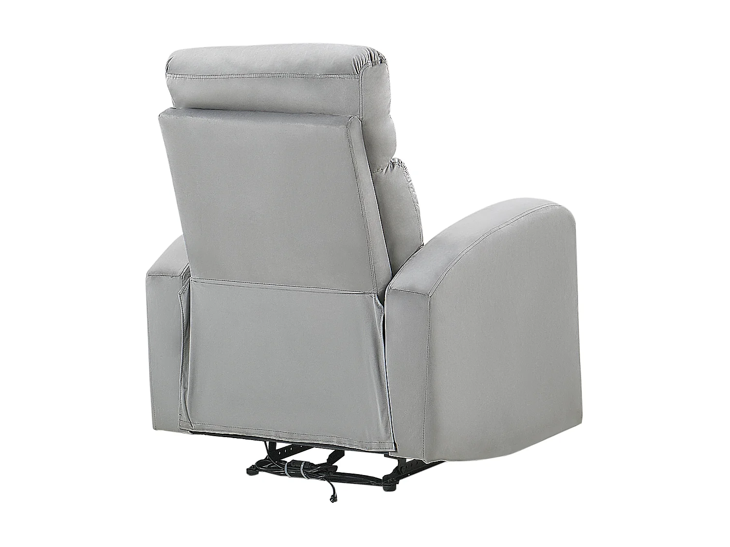 Sessel Samtstoff hellgrau elektrisch verstellbar VERDAL