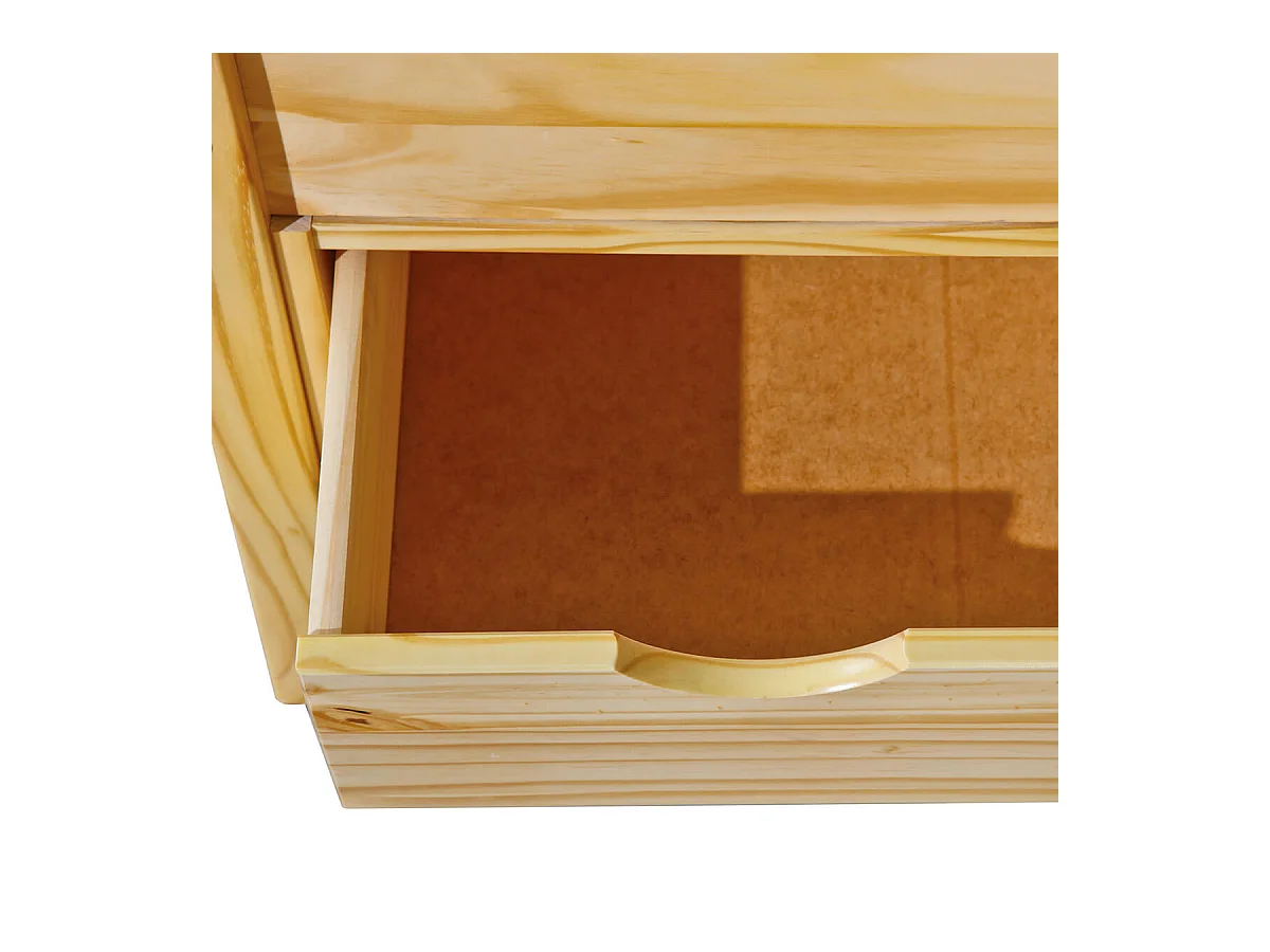 CALI - Lit 140x200cm multi-rangement Bois Massif