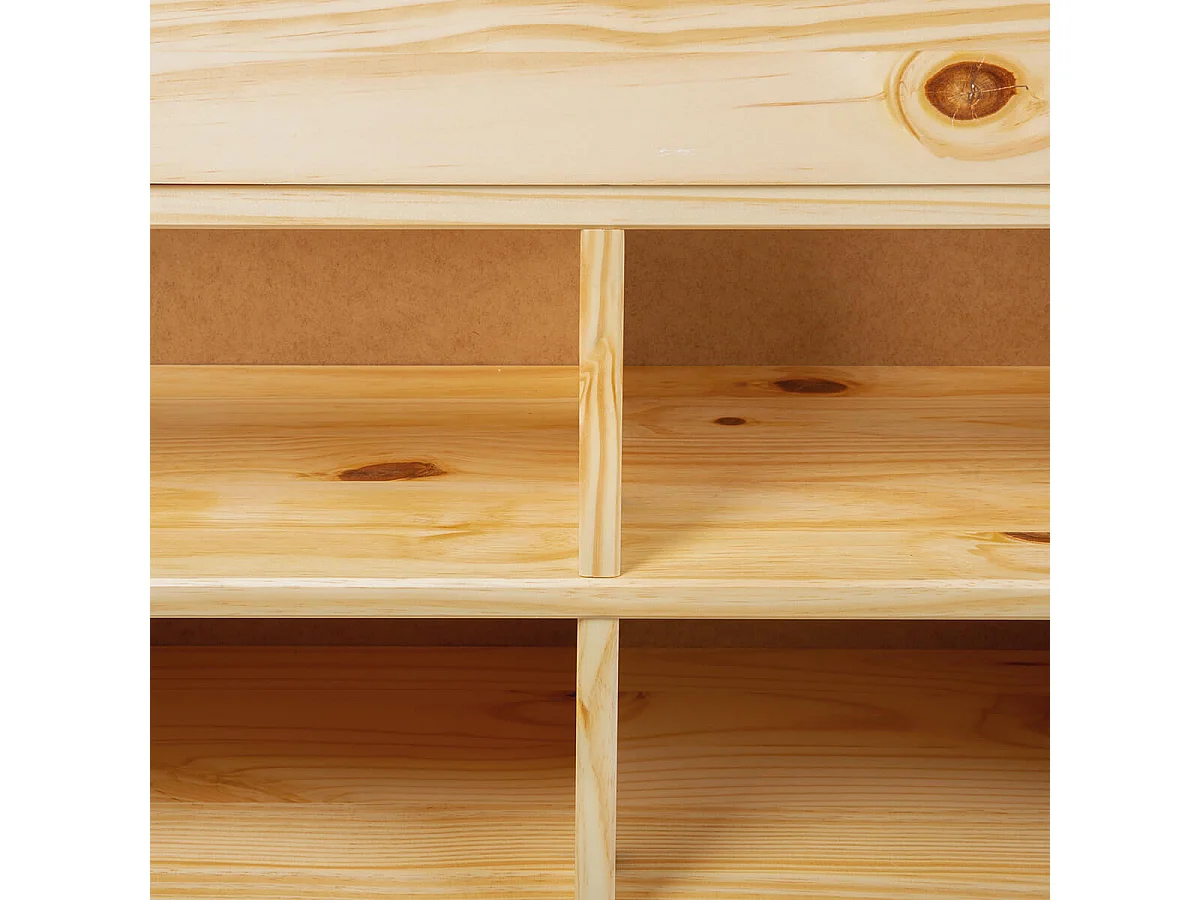 CALI - Lit 140x200cm multi-rangement Bois Massif