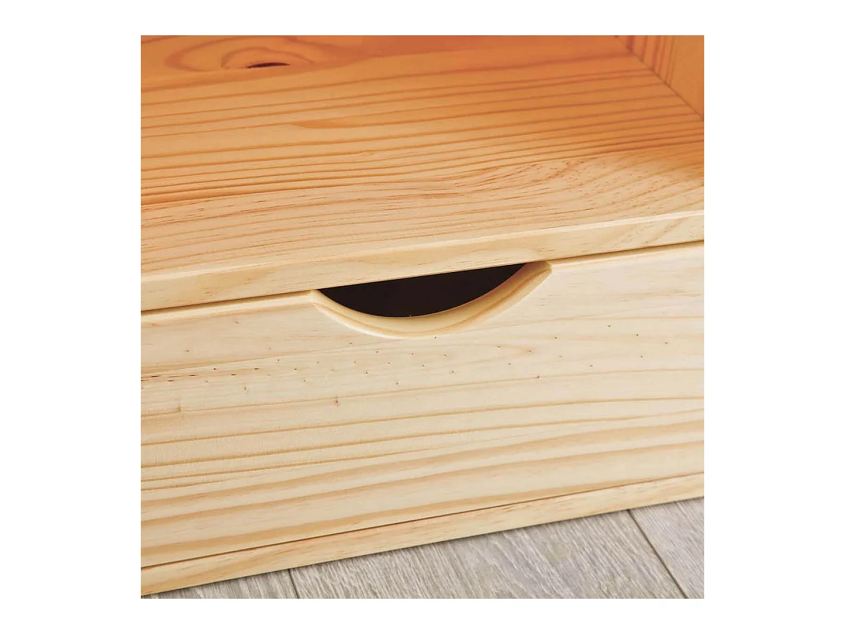 CALI - Lit 90x200cm multi-rangement Bois Massif