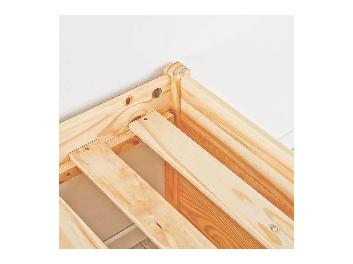 CALI - Lit 90x200cm multi-rangement Bois Massif