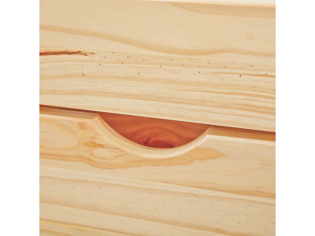 CALI - Lit 90x200cm multi-rangement Bois Massif