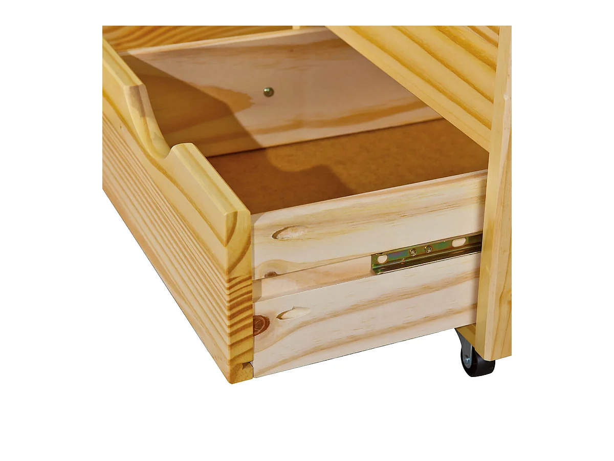 CALI - Lit 160x200cm multi-rangement Bois Massif