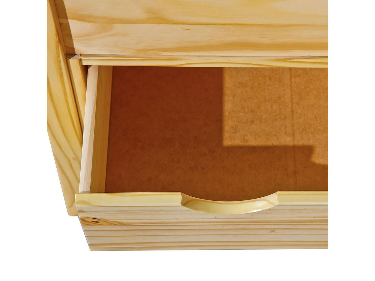 CALI - Lit 160x200cm multi-rangement Bois Massif