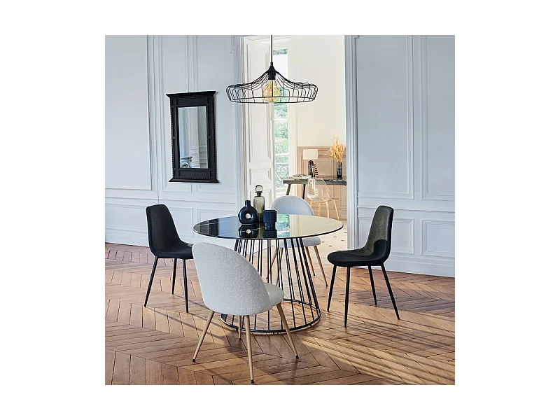 Lot de 4 Chaises Design "Nokas" 85cm Noir