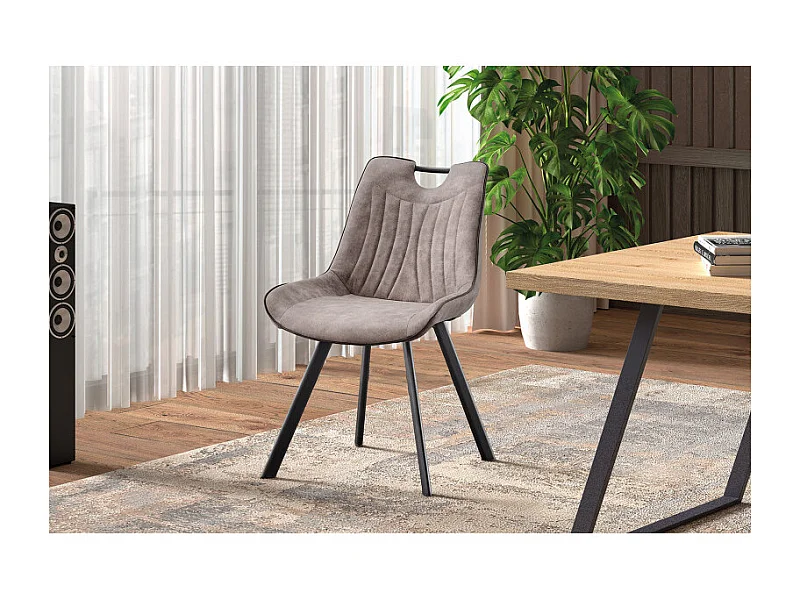 Chaise Pablo avec poignée gris clair