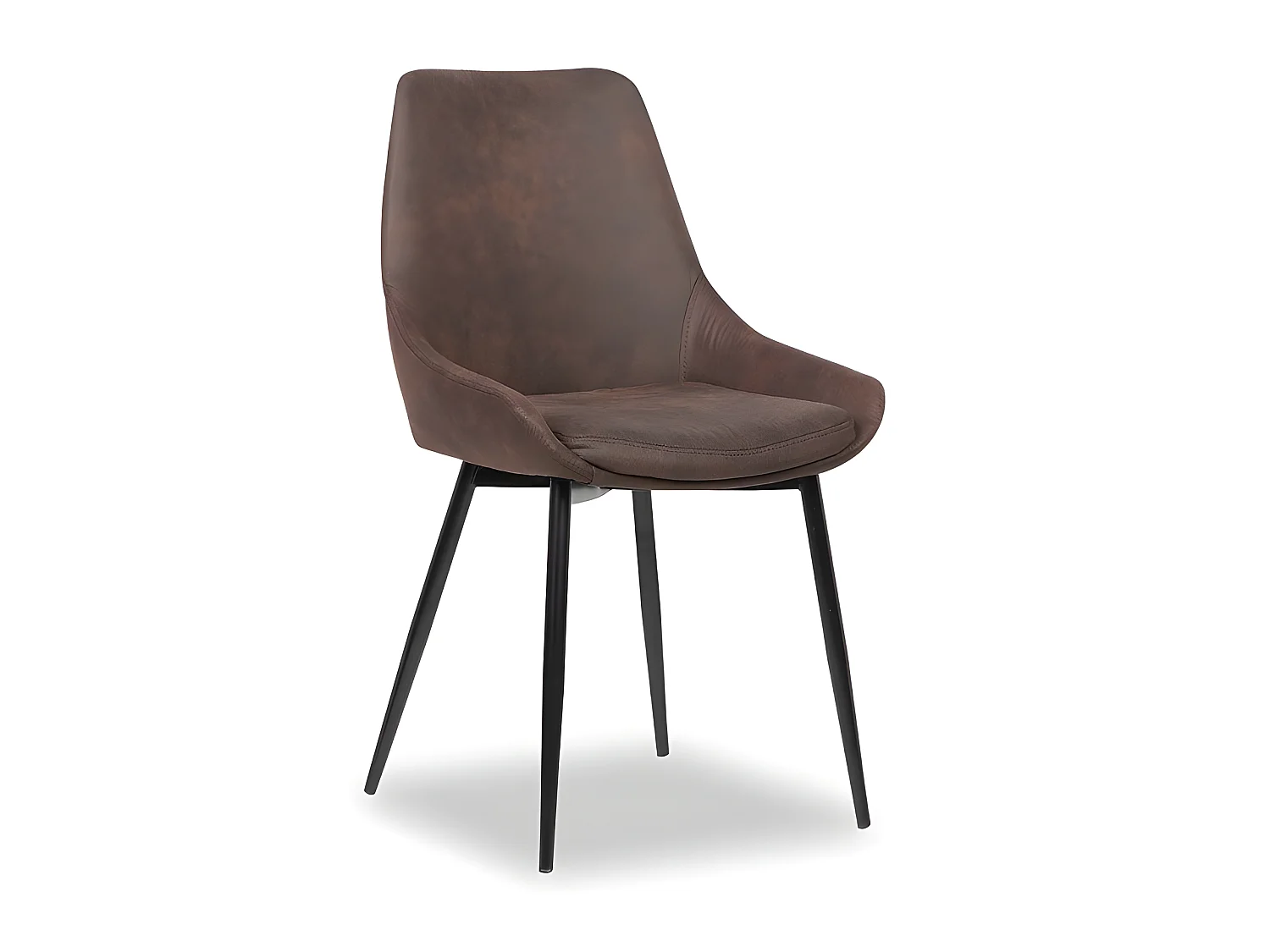 Chaise Mirano coloris brun acier microfibre
