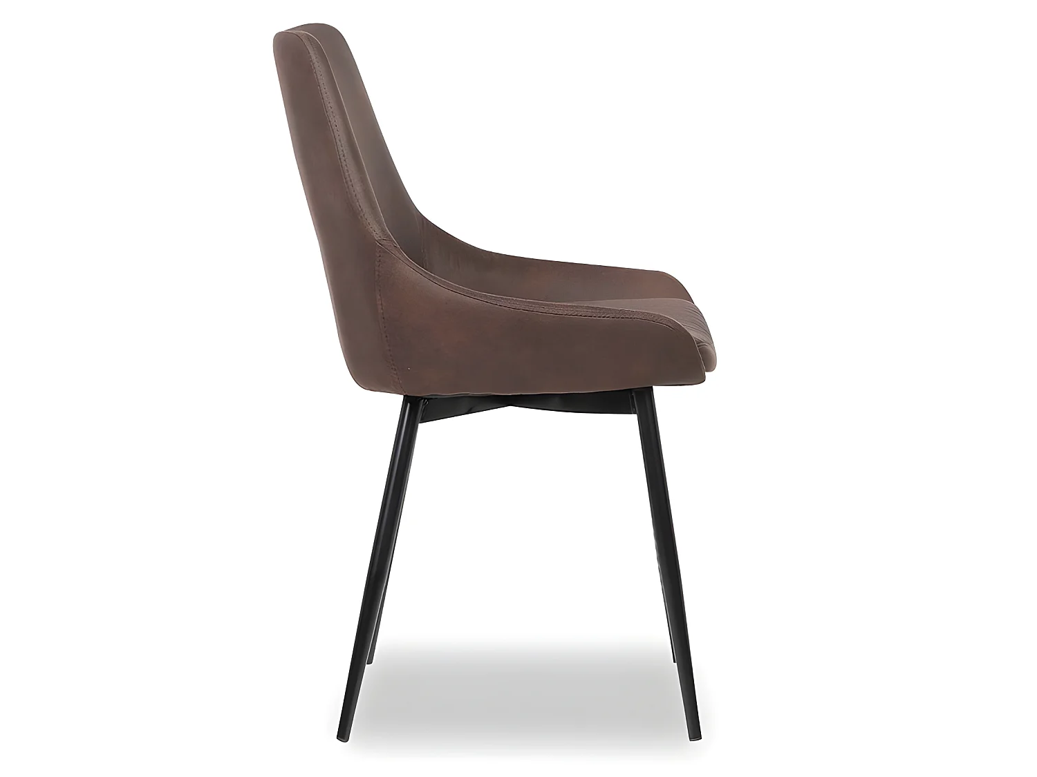 Chaise Mirano coloris brun acier microfibre