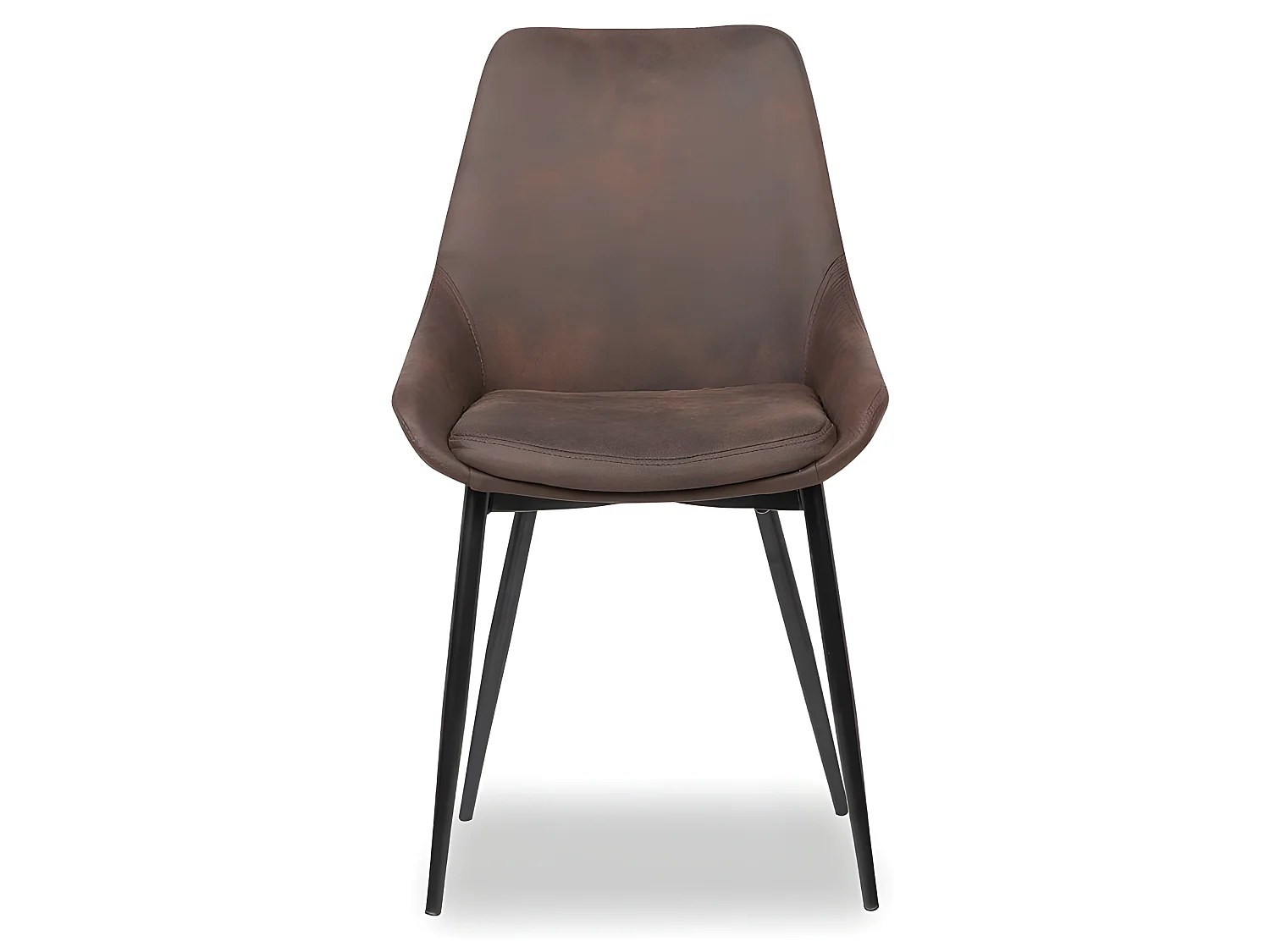 Chaise Mirano coloris brun acier microfibre