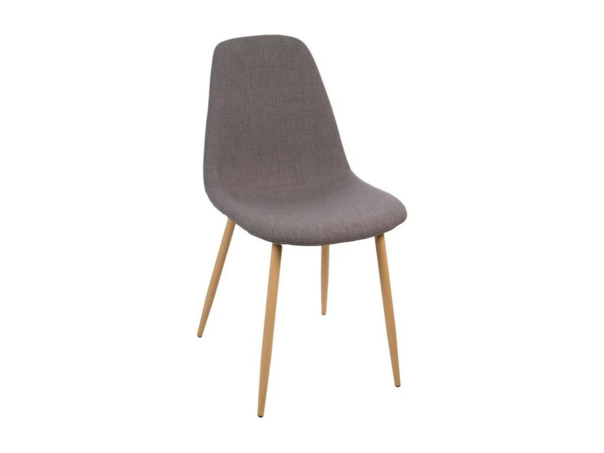 Lot de 4 Chaises Design "Roka" 85cm Gris Clair
