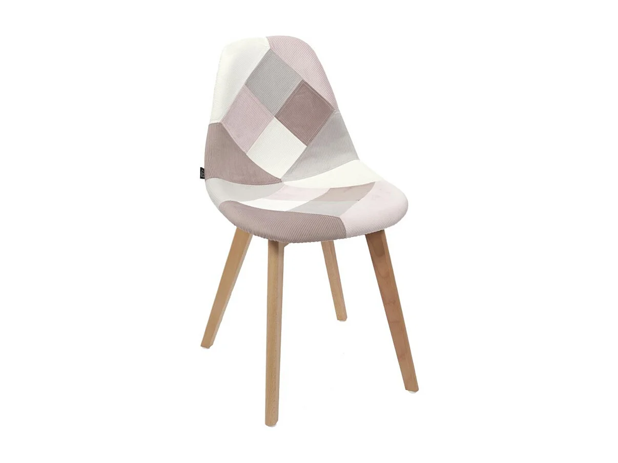 Chaise Patchwork Rose - Lot De 4 Multicolore, Rose