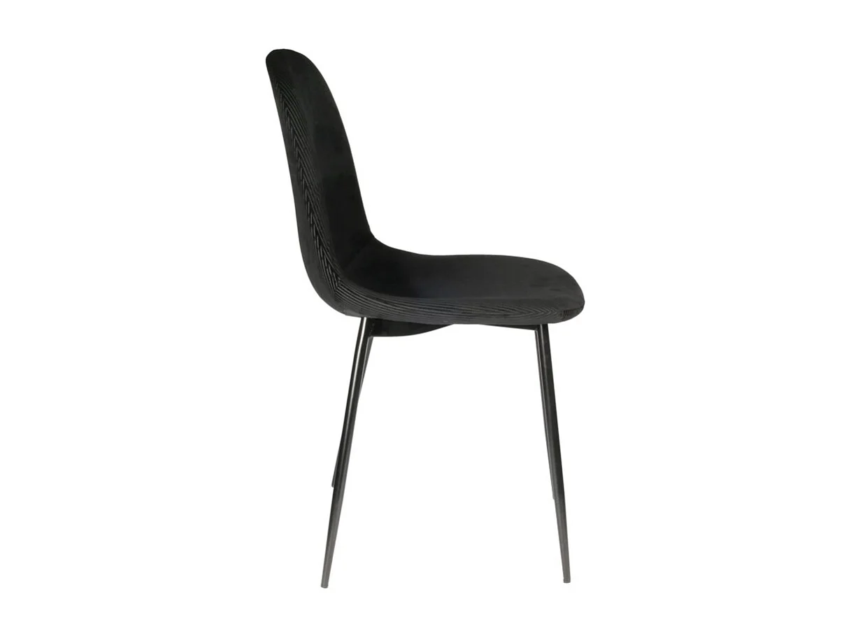 Lot de 4 Chaises Velours "Giulia" 85cm Noir