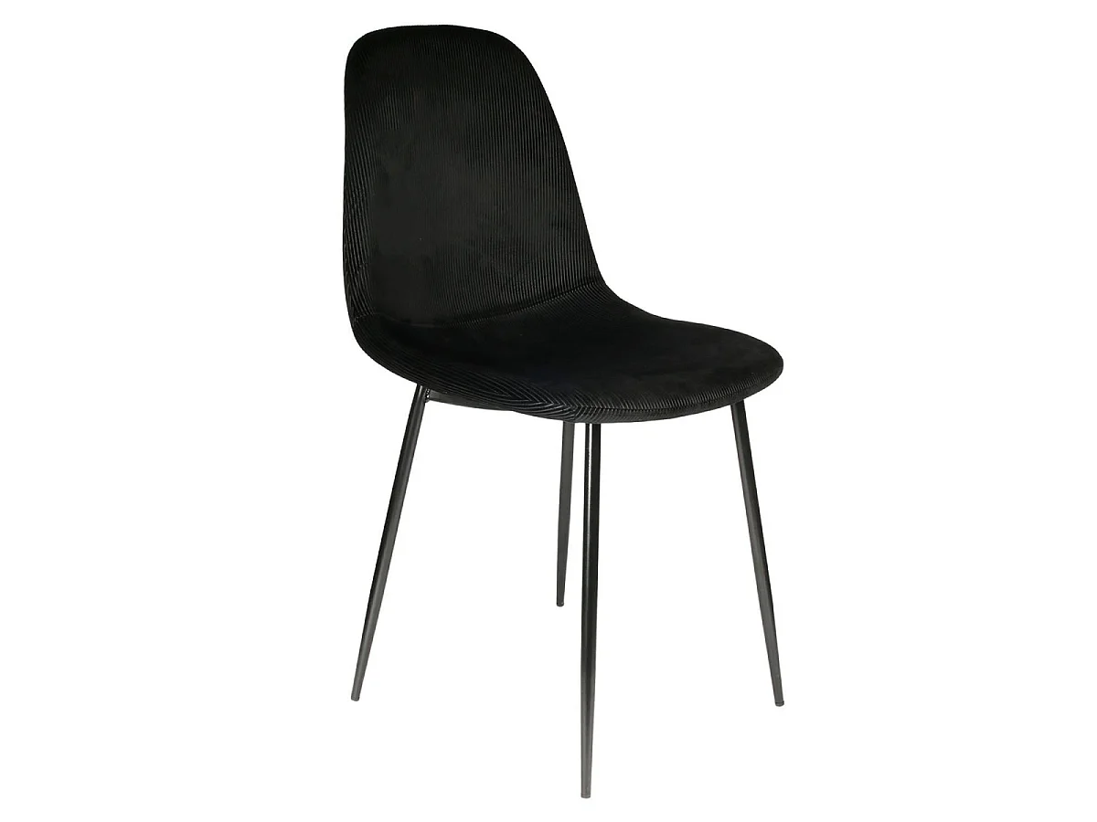 Lot de 4 Chaises Velours "Giulia" 85cm Noir