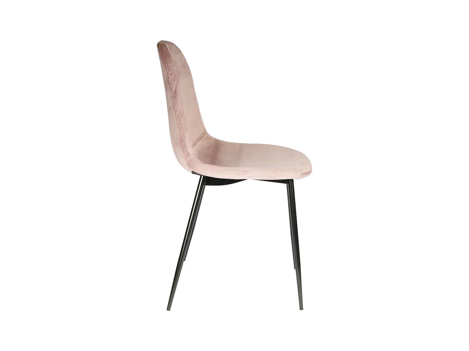 Chaise Velours Cotele Giulia Rose - Lot De 4 Rose