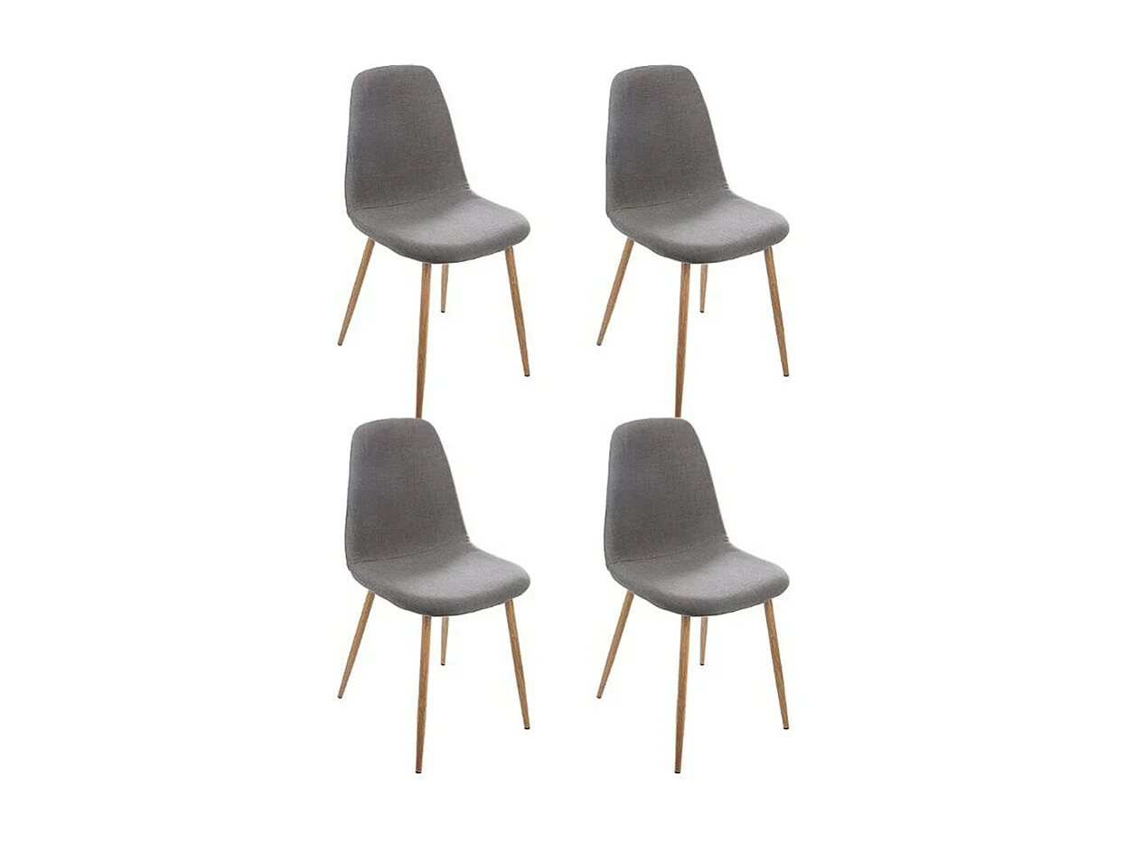 Lot de 4 Chaises Design "Roka" 85cm Gris Foncé