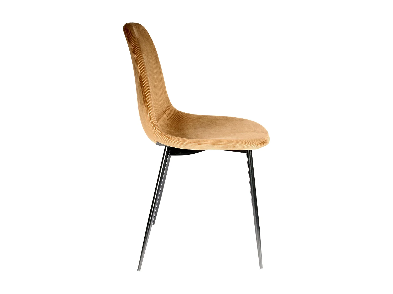 Lot de 2 Chaises Velours "Giulia" 86cm Moutarde