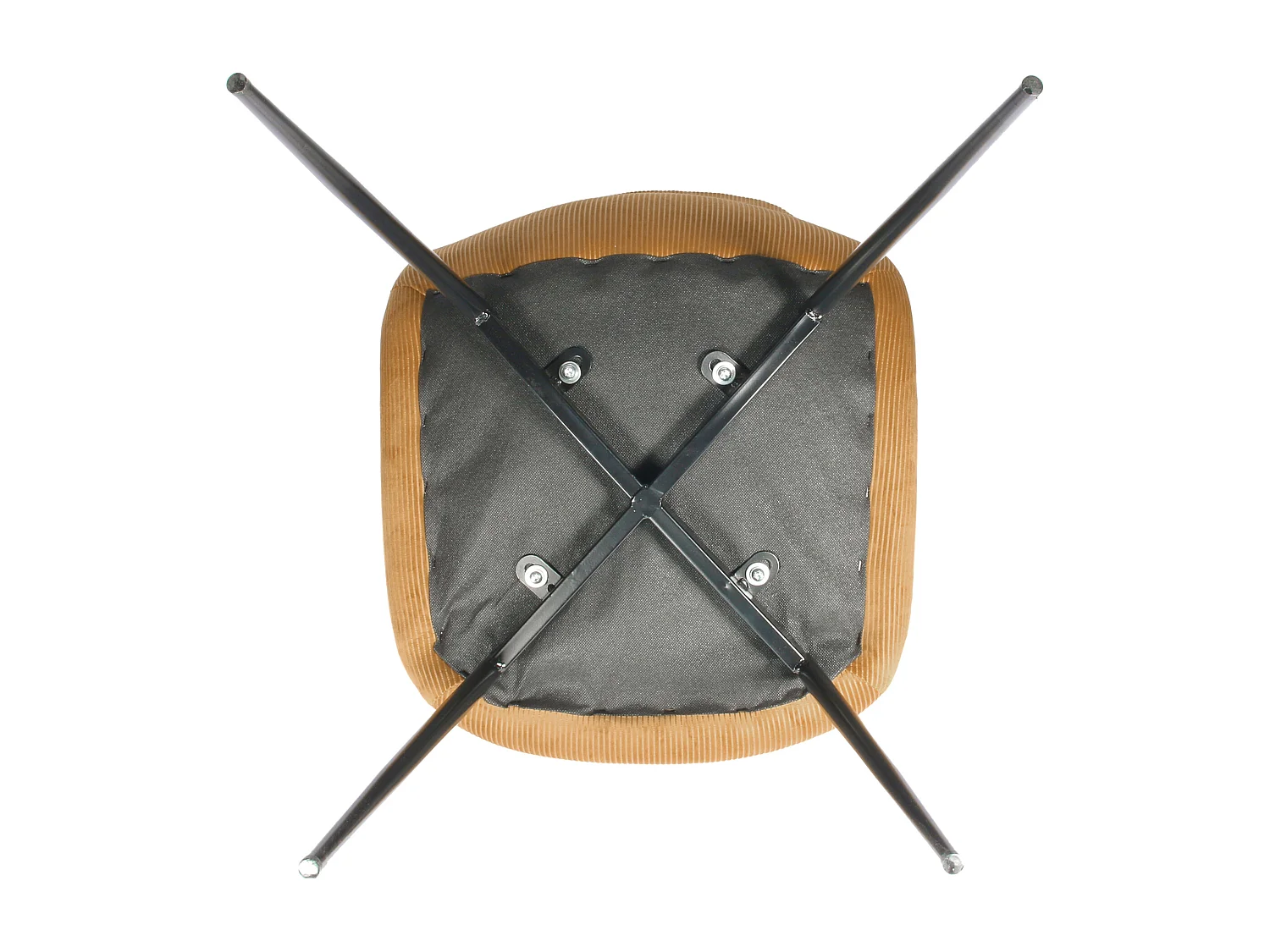 Lot de 2 Chaises Velours "Giulia" 86cm Moutarde