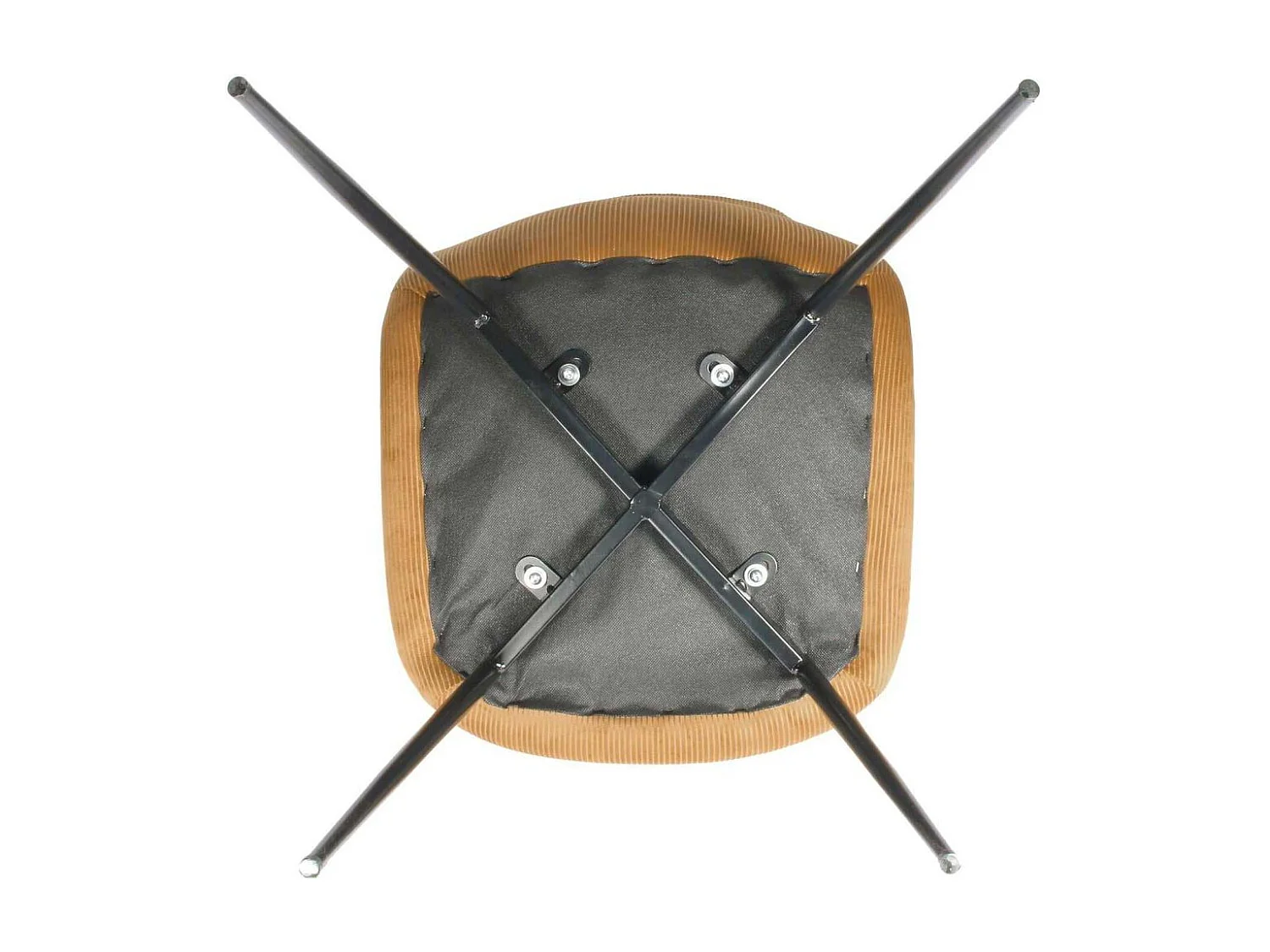 Lot de 2 Chaises Velours "Giulia" 86cm Moutarde