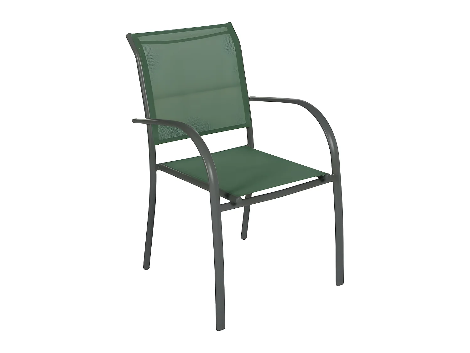 Fauteuil empilable Piazza Hespéride olive/graphite