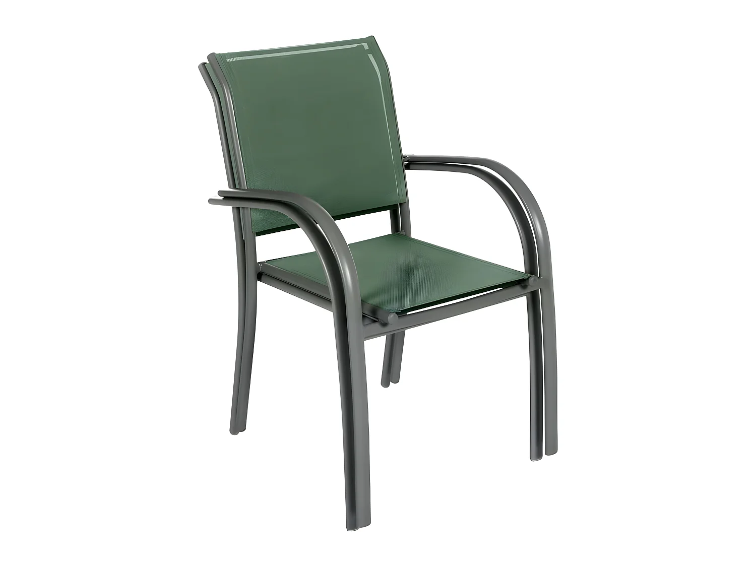 Fauteuil empilable Piazza Hespéride olive/graphite