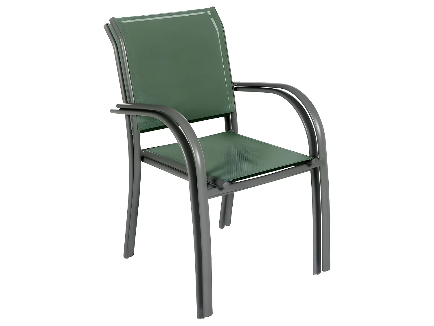 Fauteuil empilable Piazza Hespéride olive/graphite