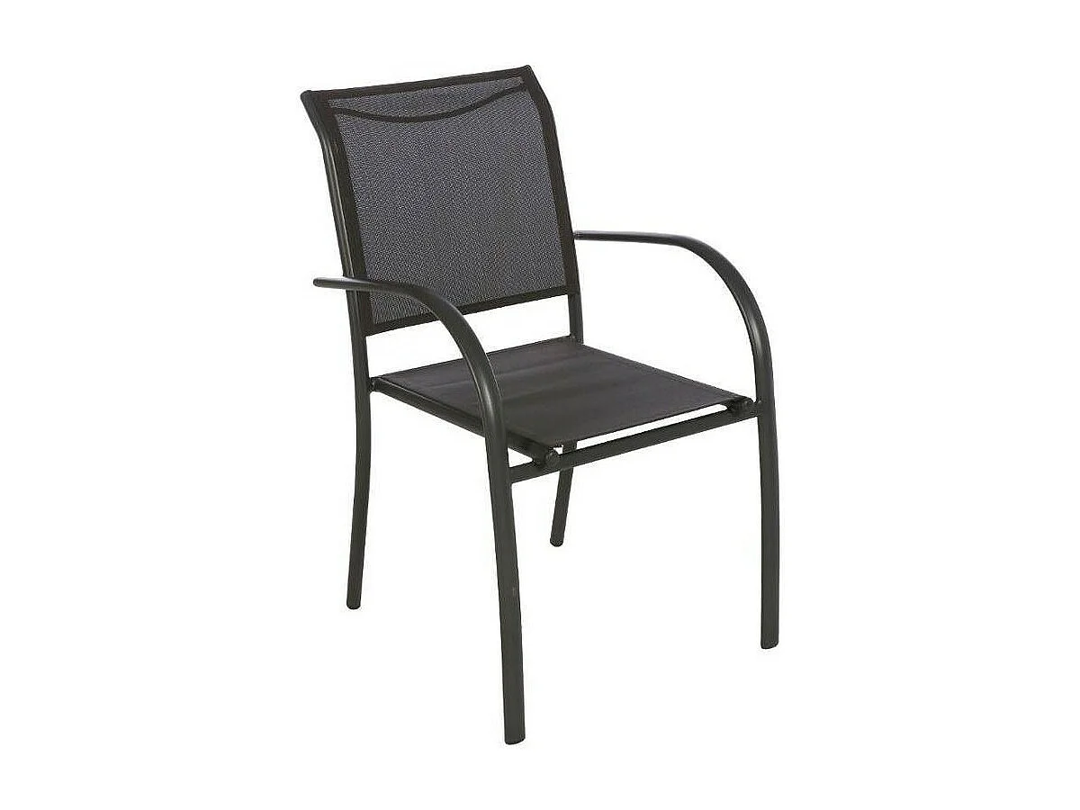 Fauteuil empilable Piazza Hespéride anthracite/graphite