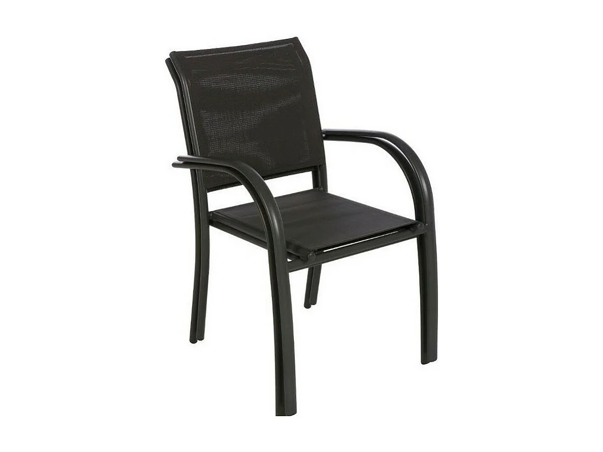 Fauteuil empilable Piazza Hespéride anthracite/graphite