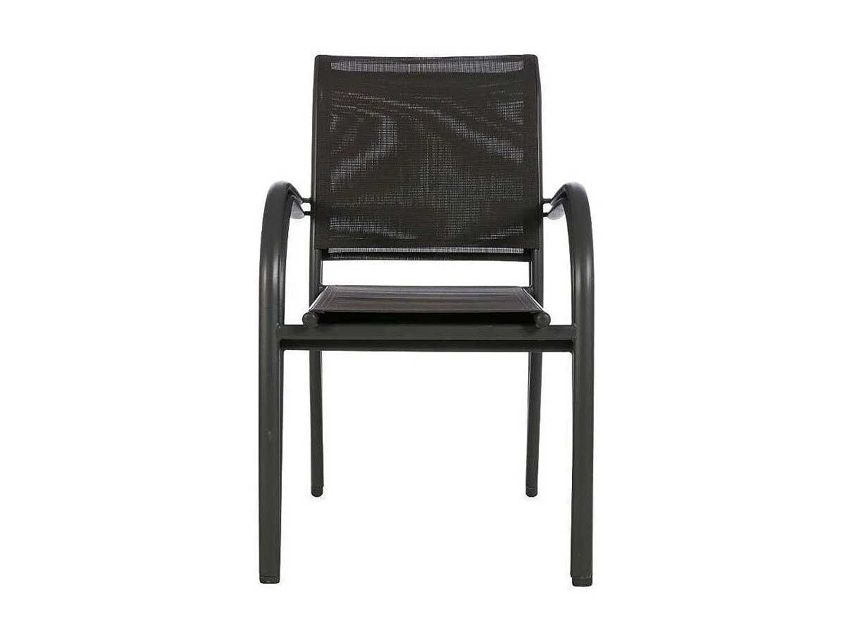 Fauteuil empilable Piazza Hespéride anthracite/graphite