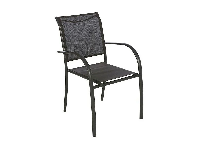 Fauteuil empilable Piazza Hespéride anthracite/graphite