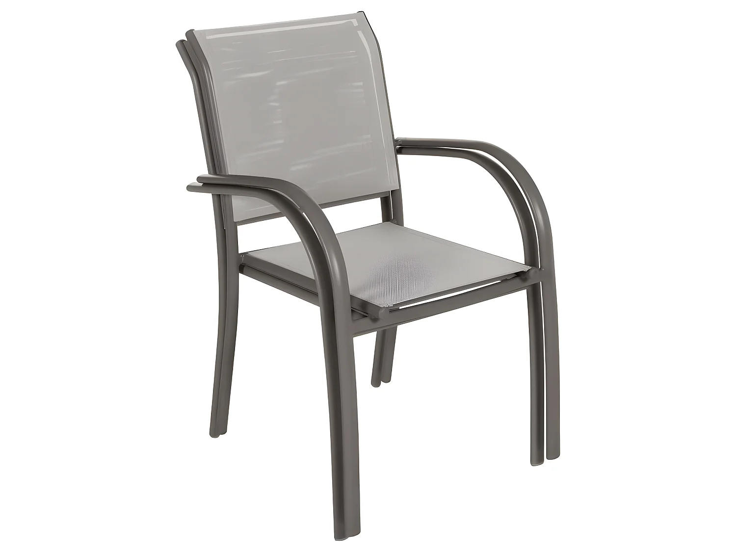 Fauteuil empilable Piazza Hespéride noisette/taupe tonka