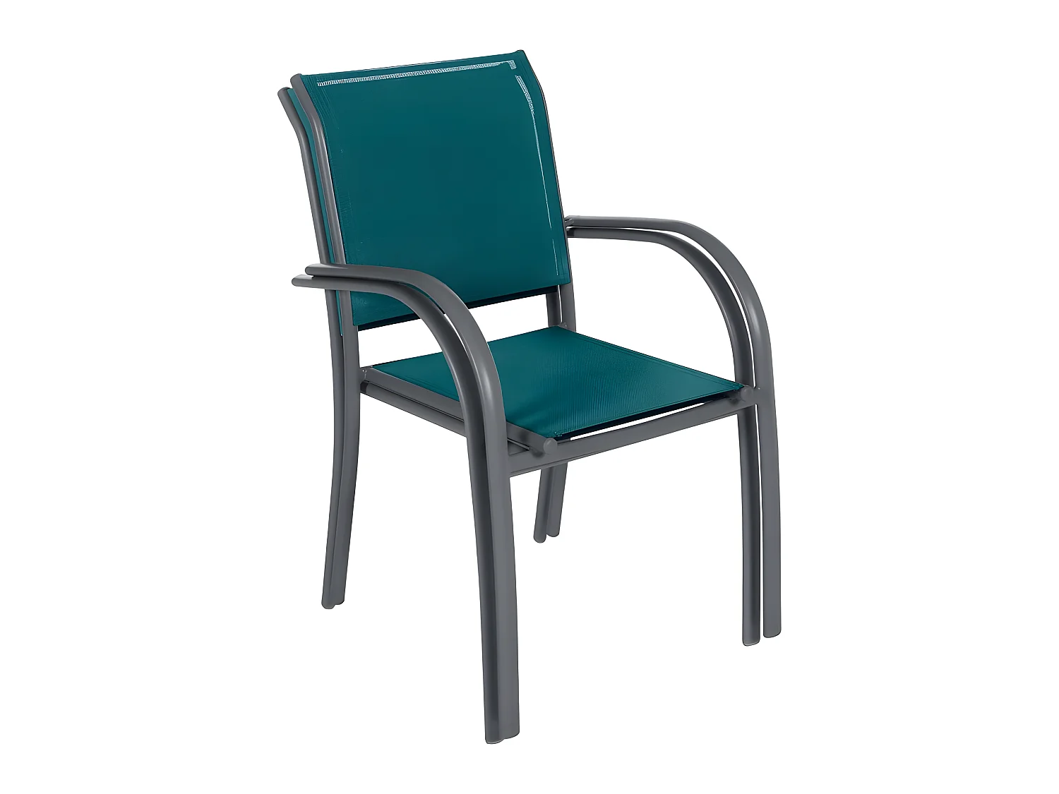 Fauteuil extérieur Piazza bleu canard/graphite Hespéride