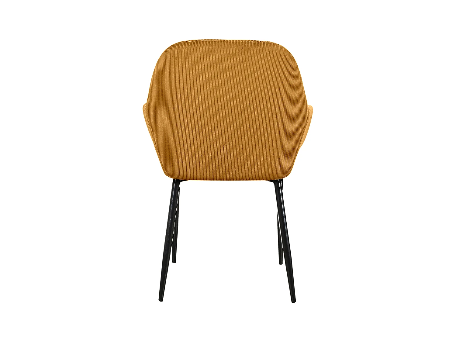 Fauteuil Giulia Jaune Moutarde Velours Cotele - Lot De 2 Jaune