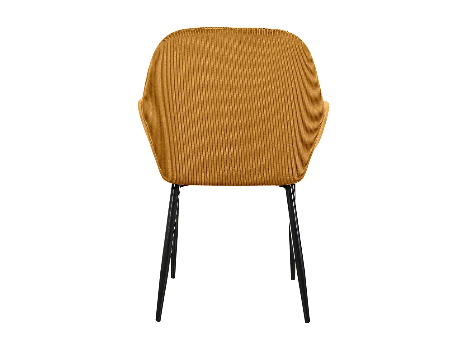 Fauteuil Giulia Jaune Moutarde Velours Cotele - Lot De 2 Jaune