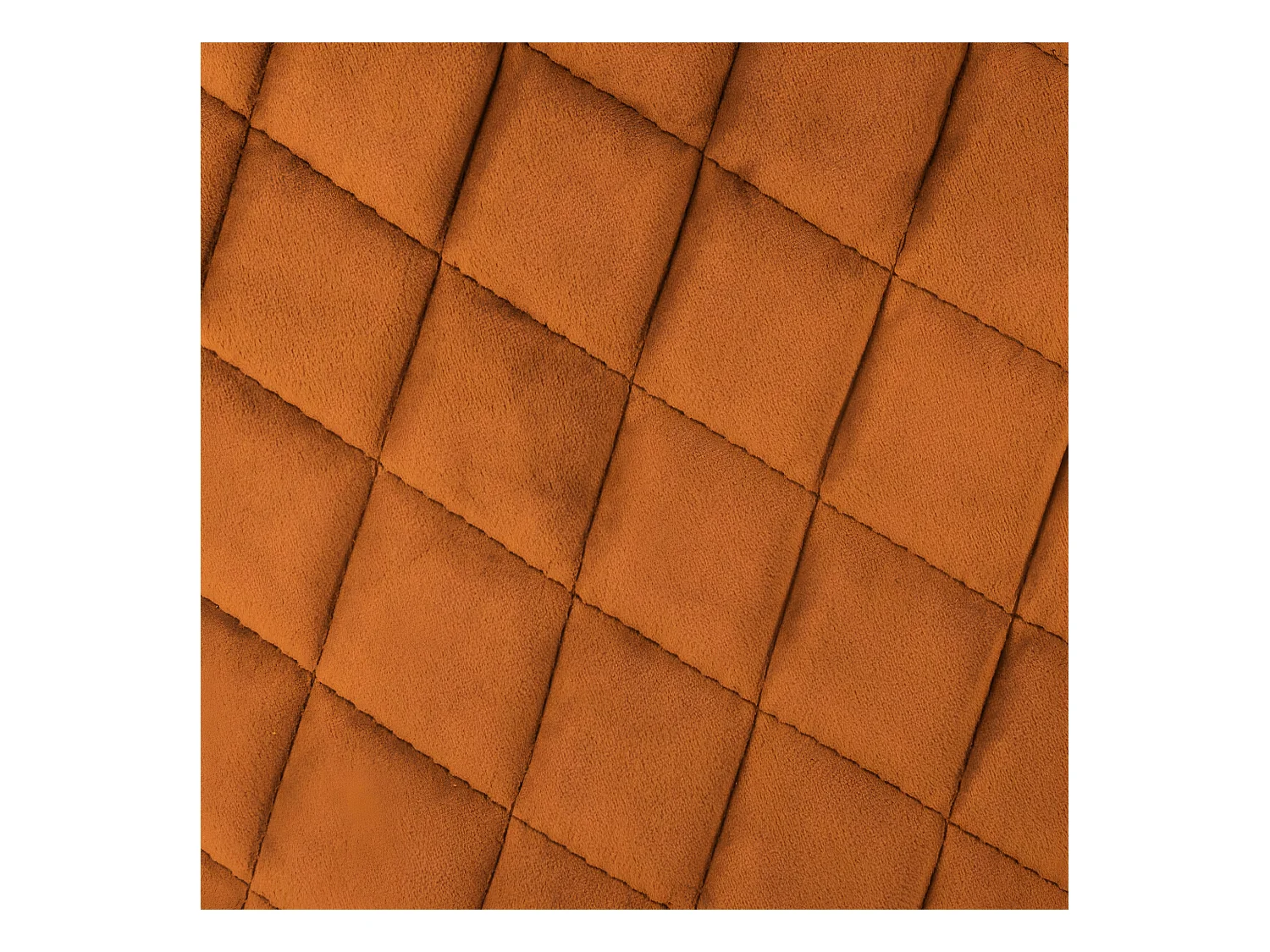 Chaise Fauteuil de table en Velours Ambre et pieds en métal noir