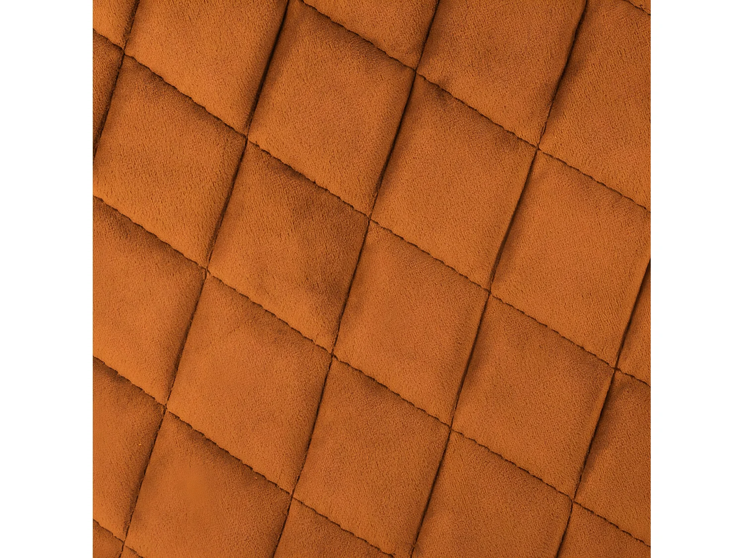 Chaise Fauteuil de table en Velours Ambre et pieds en métal noir