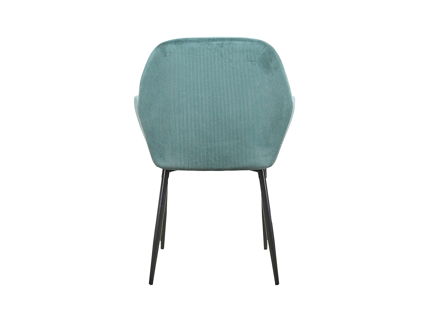 Fauteuil Giulia Bleu Canard Velours Cotele - Lot De 2 Bleu