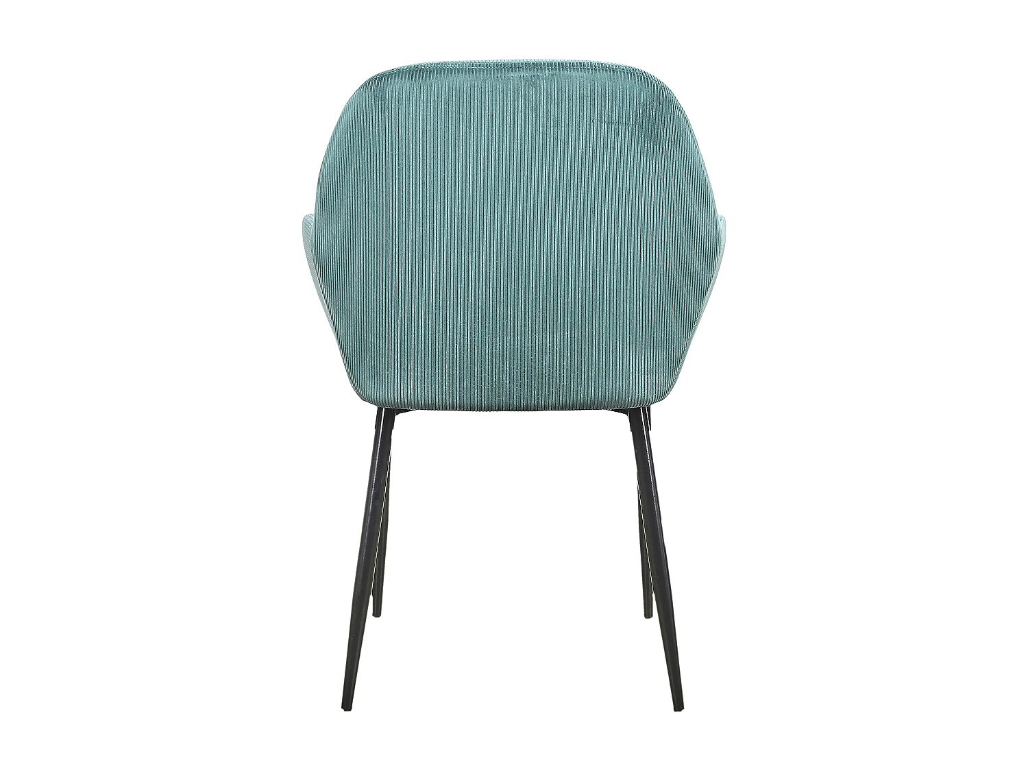 Fauteuil Giulia Bleu Canard Velours Cotele - Lot De 2 Bleu