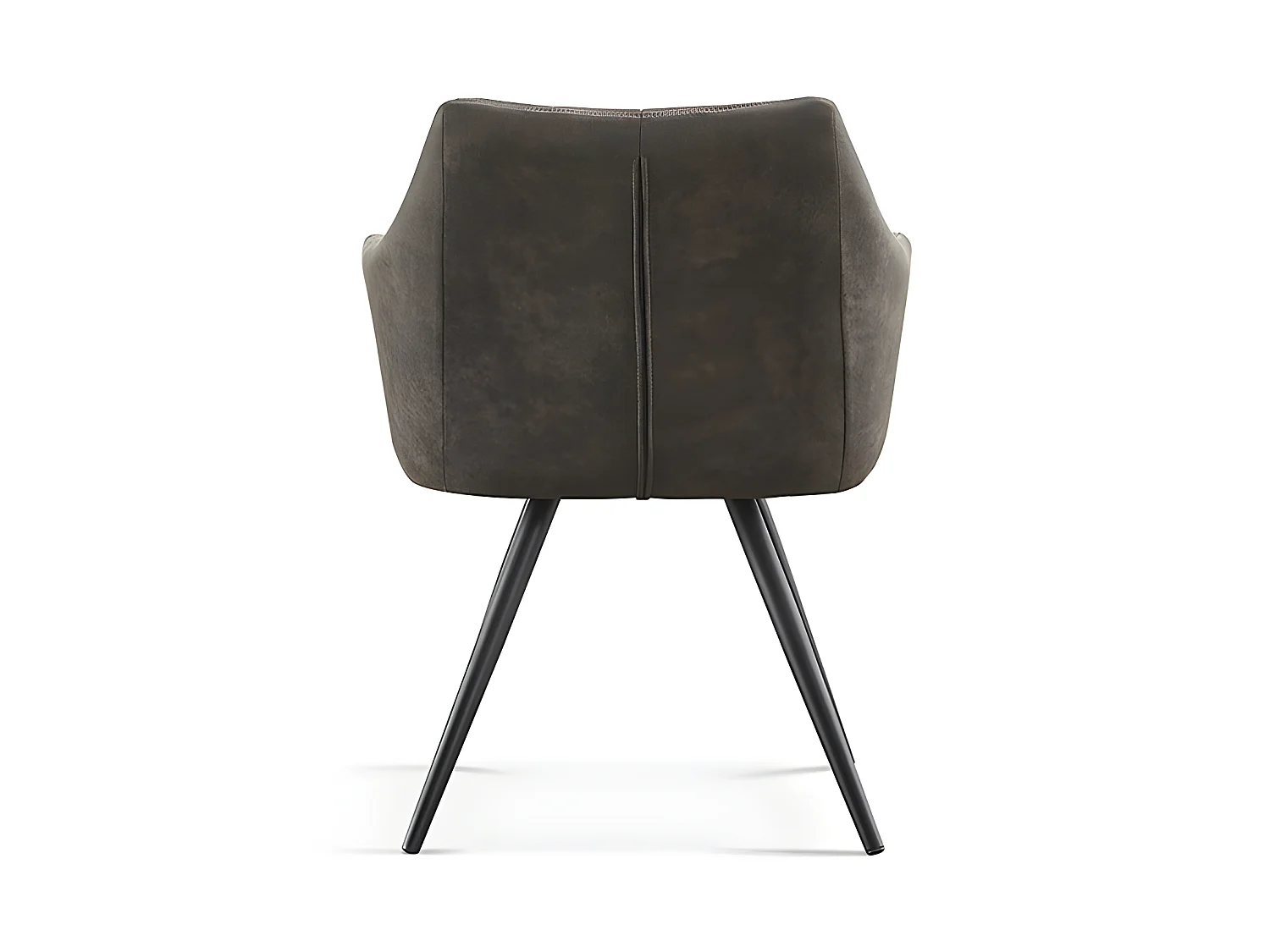 Chaise avec accoudoirs Ramona PU gris foncé