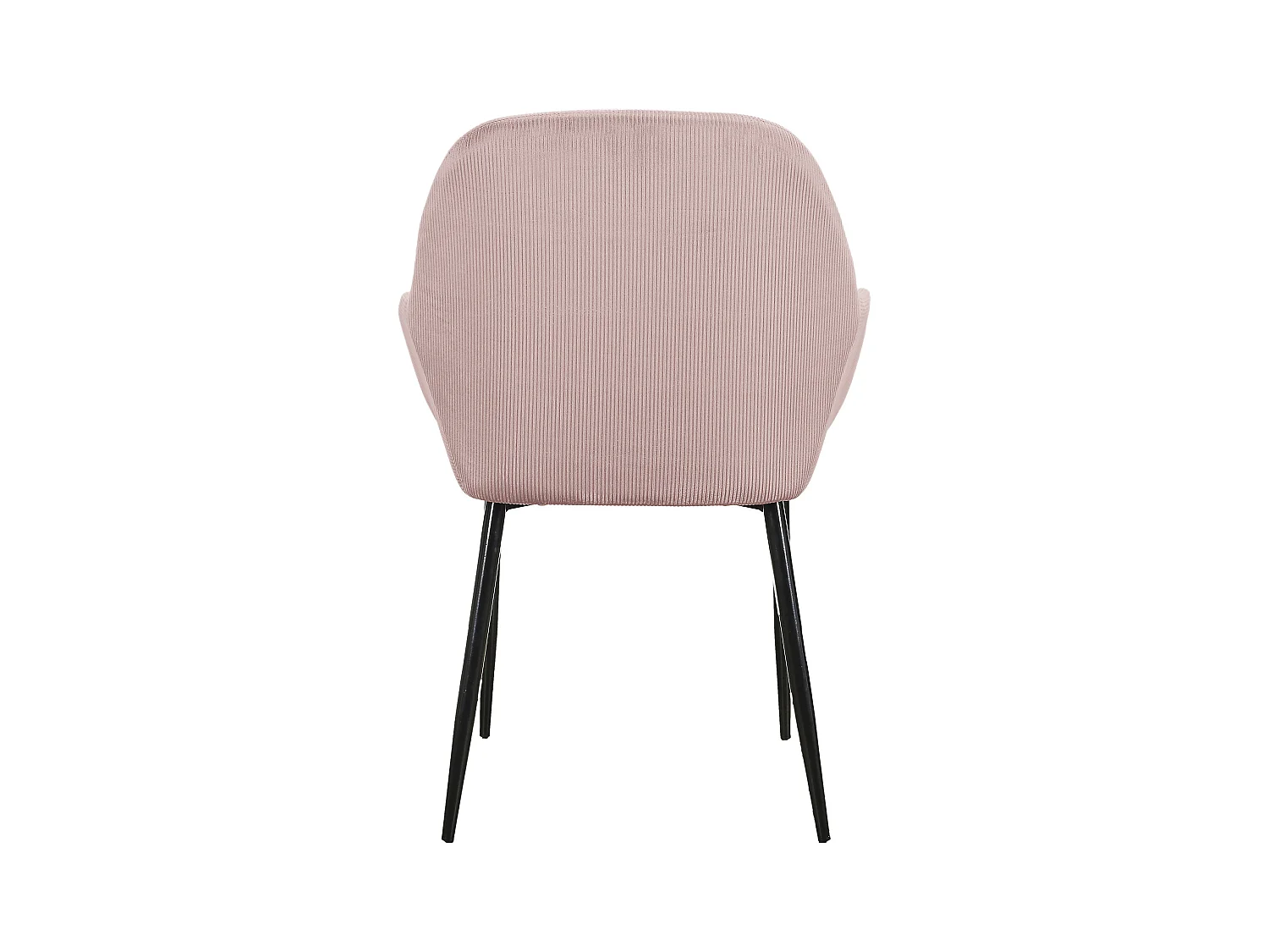 Fauteuil Giulia Rose Velours Cotele - Lot De 2 Rose