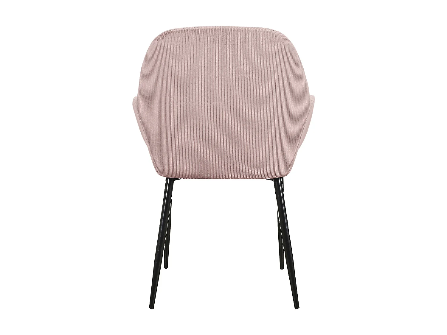 Fauteuil Giulia Rose Velours Cotele - Lot De 2 Rose