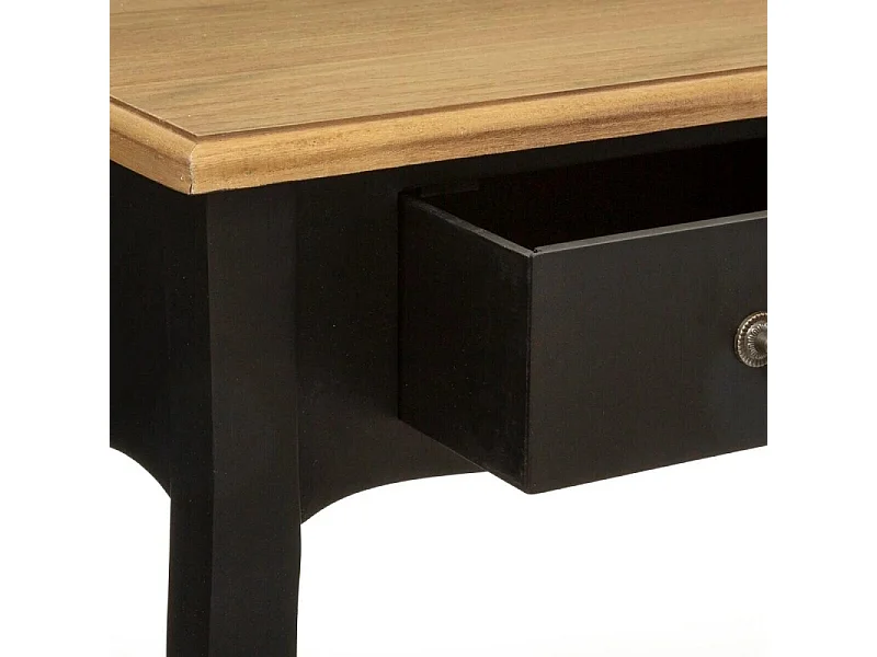 Console 2 Tiroirs Vintage "Chrysa" 86cm Noir
