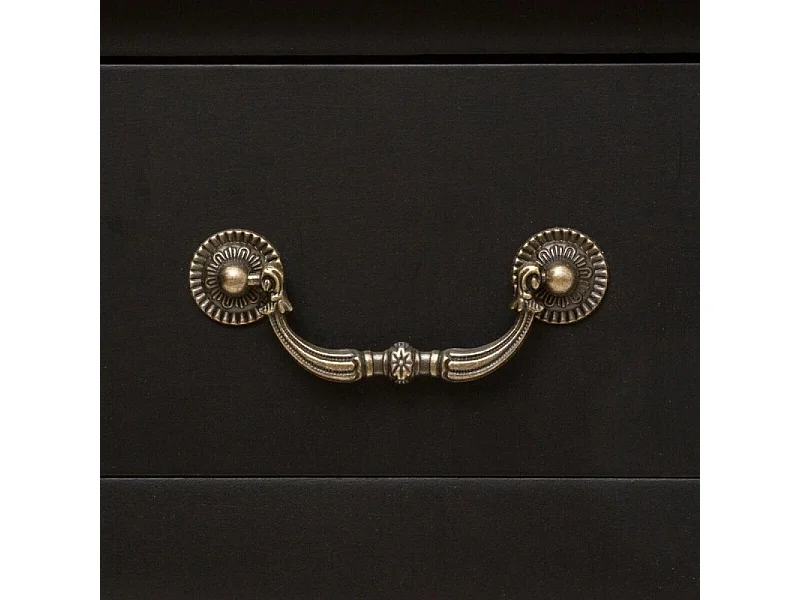 Console 2 Tiroirs Vintage "Chrysa" 86cm Noir