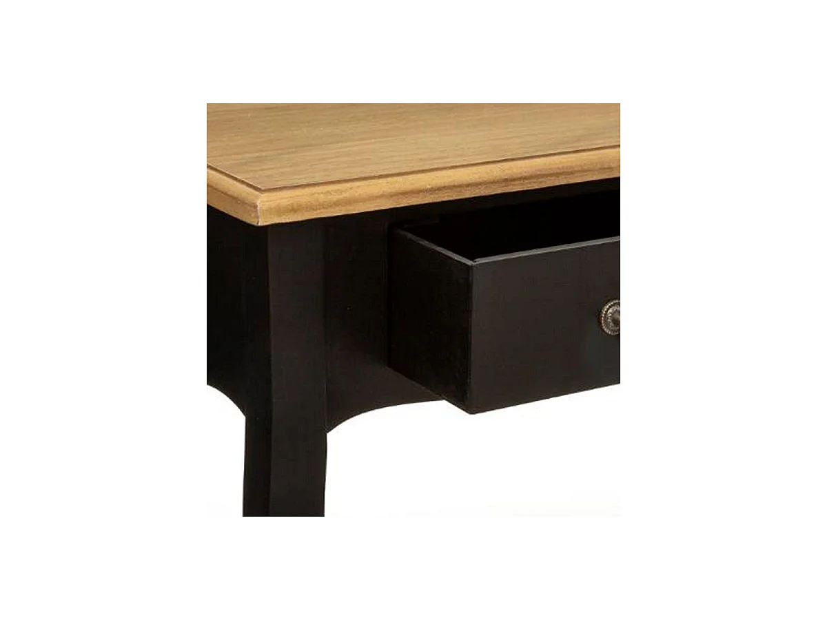 Console 2 Tiroirs Vintage "Chrysa" 86cm Noir