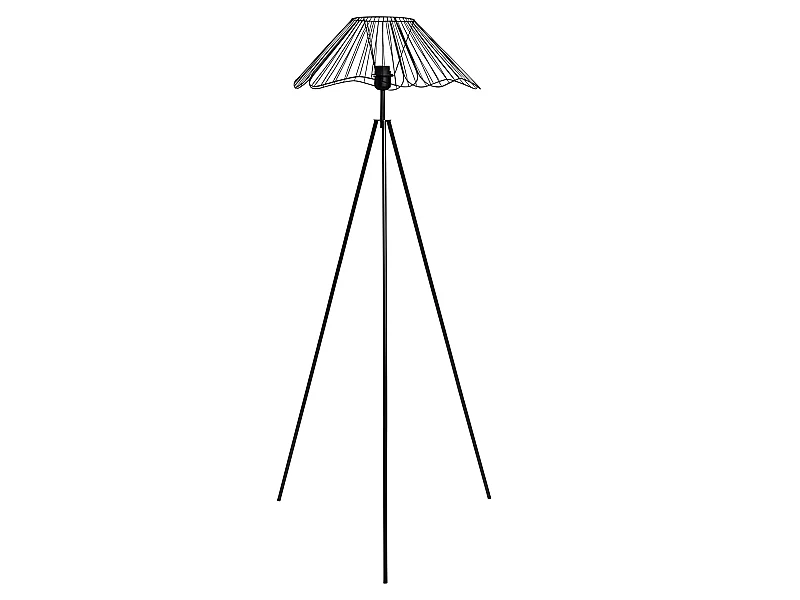 Lampadaire filaire métal Hibiscus noir Ostaria