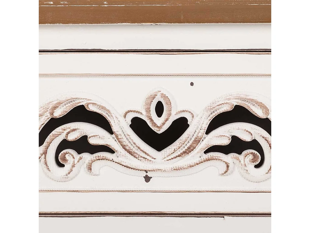 Nachttisch aus weißem Holz, 48 x 38 x 62 cm