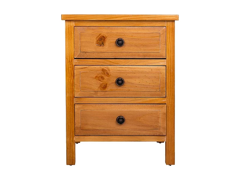 Brauner Nachttisch aus Holz 47x37x62