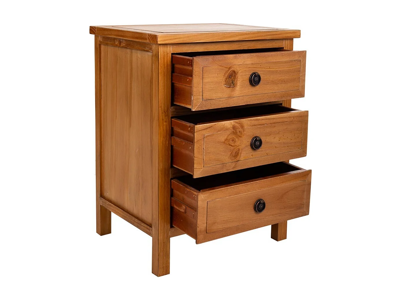 Brauner Nachttisch aus Holz 47x37x62