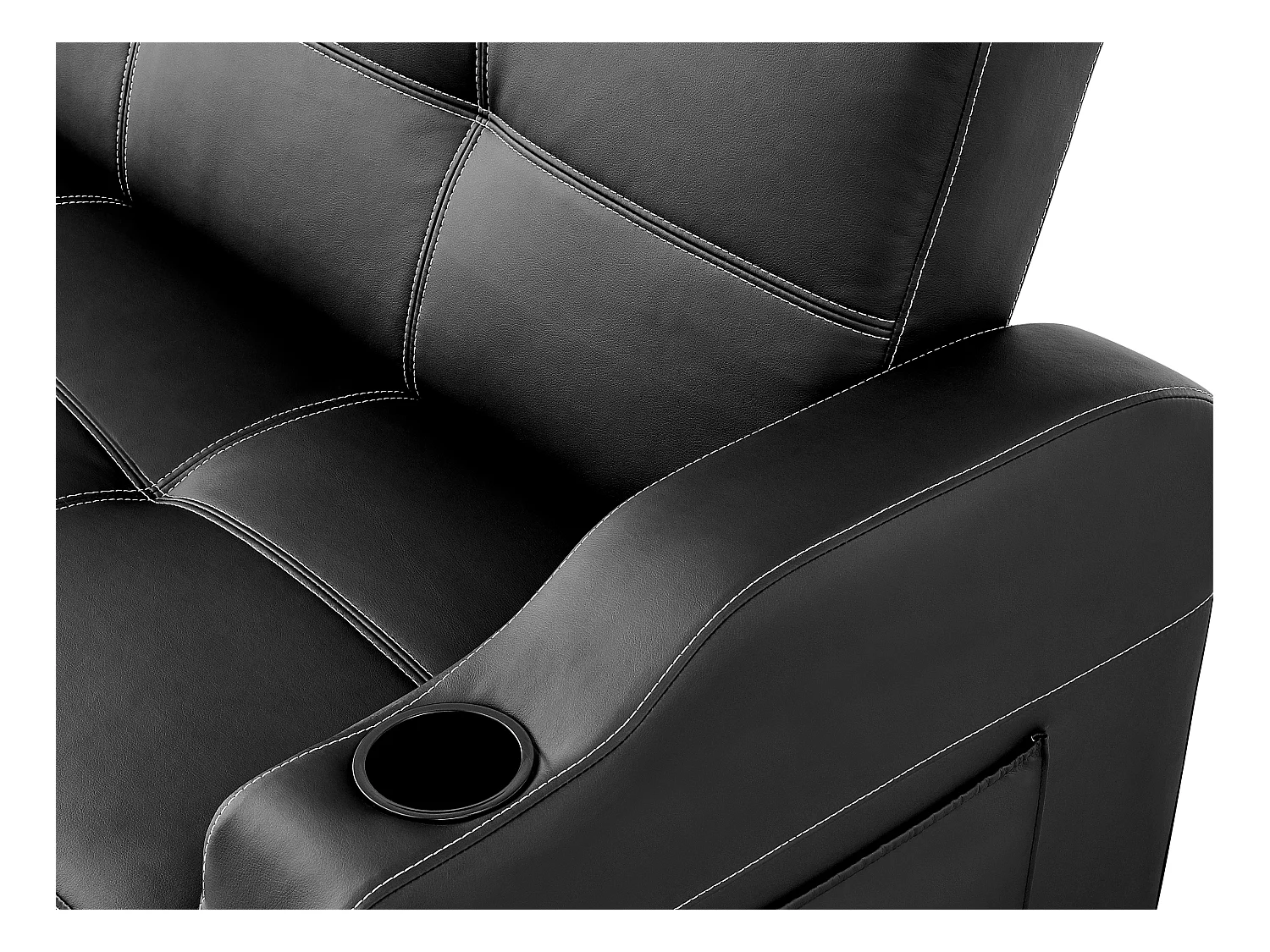 Canapé convertible clic clac en simili MIRELLA - Noir